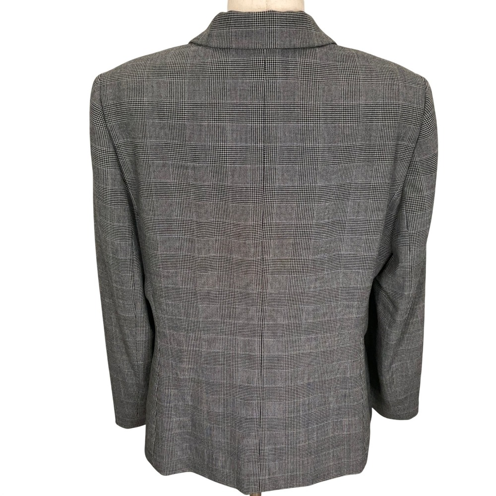 Tahari Pant Suit Women 16 Gray Glen Plaid Classic Power Suit Office Corporate - Picture 3 of 16